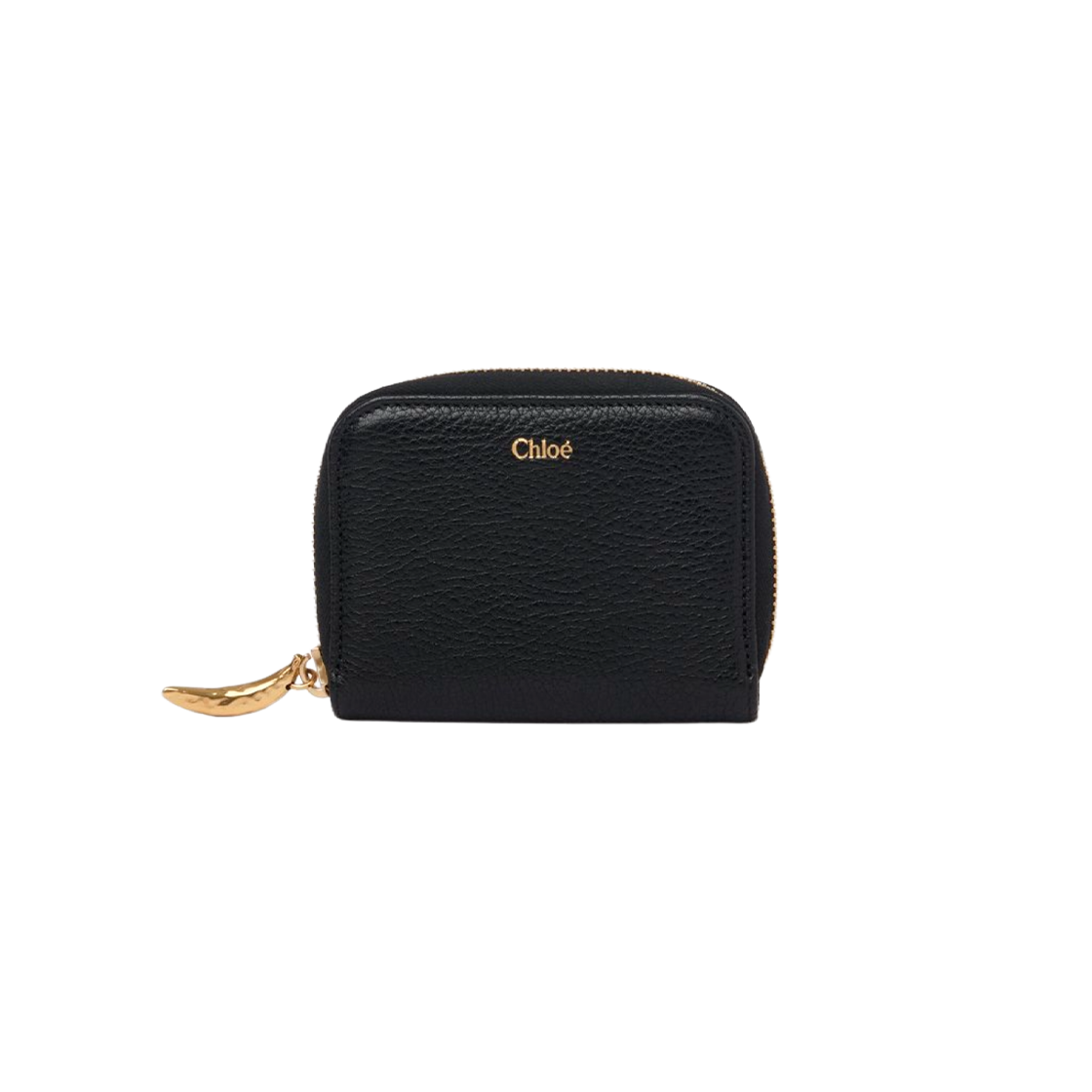 【CHLOE】BANANA CARD WALLET Chloé Banana Card Holder In Grained Leather in Boyish brown