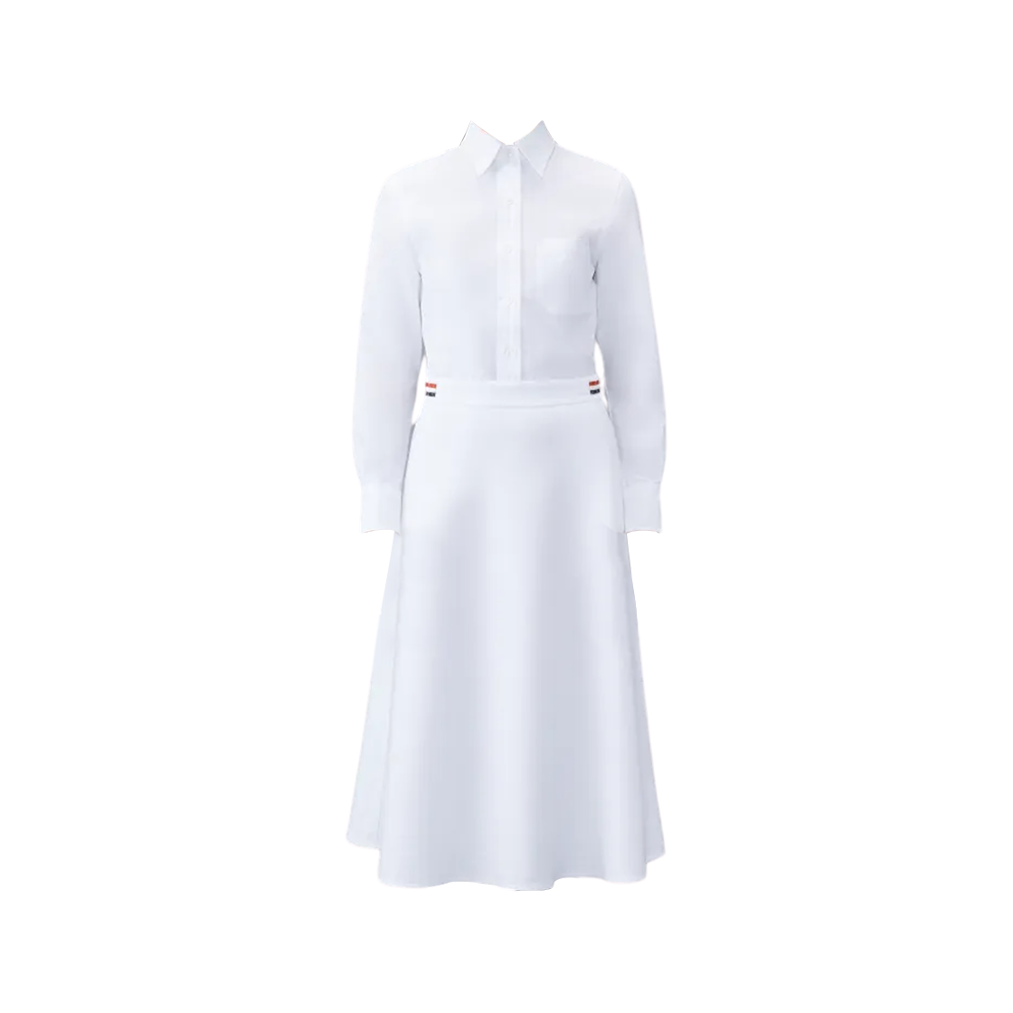 【関税&送料込】Thom Browne Two-Tone Cotton Shirt Dress THOM BROWNE Cotton-poplin mini shirt dress | THE OUTNET